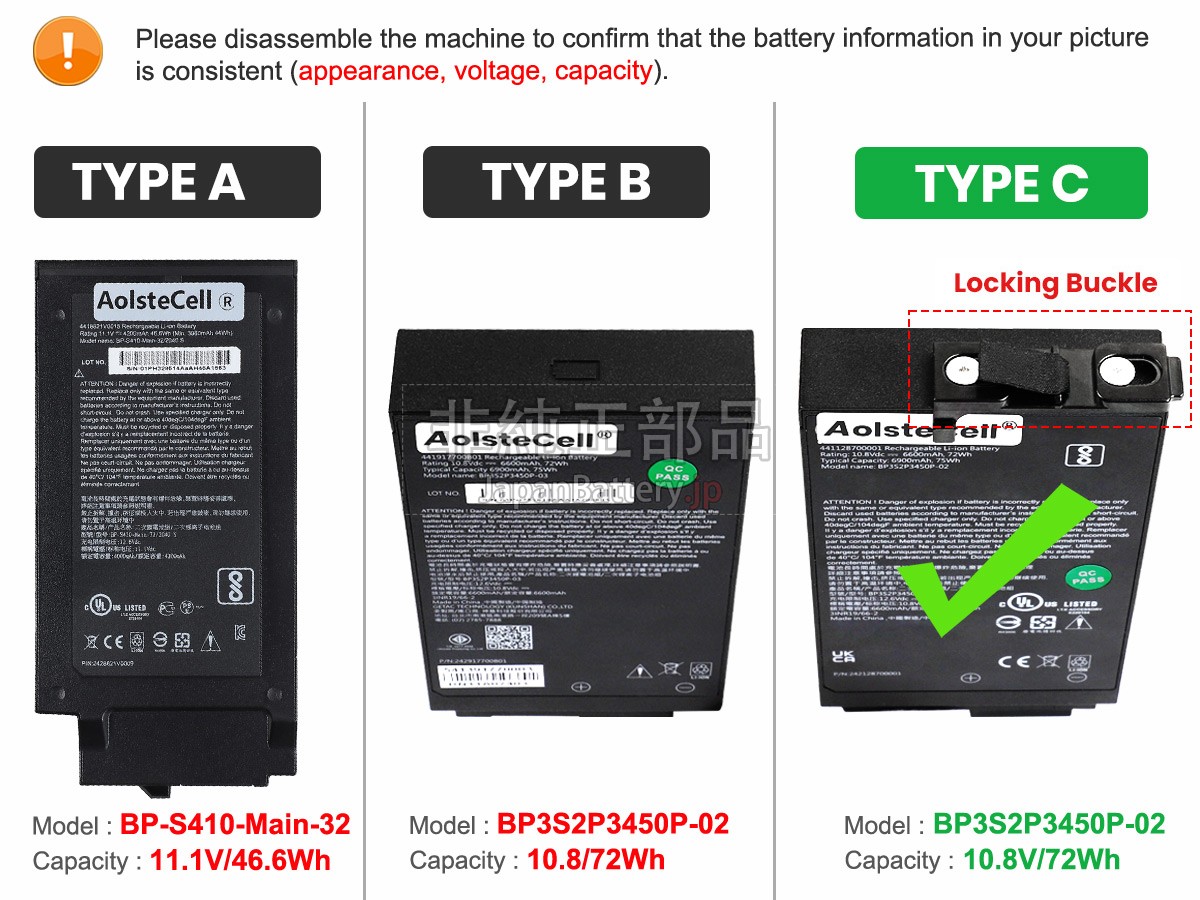 Getac S410 バッテリー交換